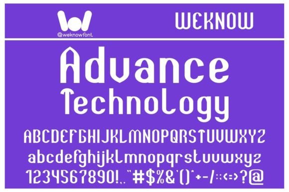 Advance Technology Font Review