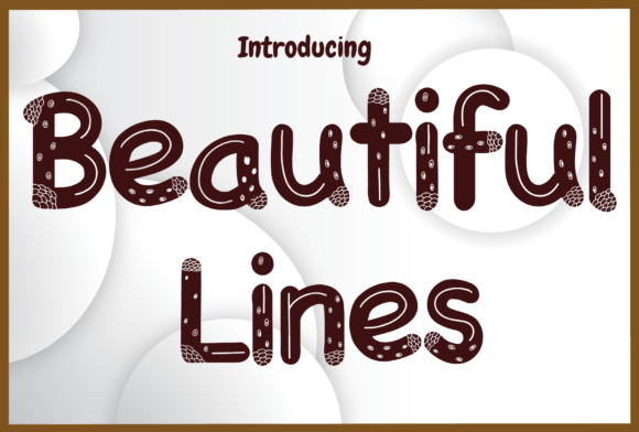 Beautiful Lines Font for Creative Projects