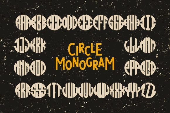 Circle Monogram Font for Bold Branding