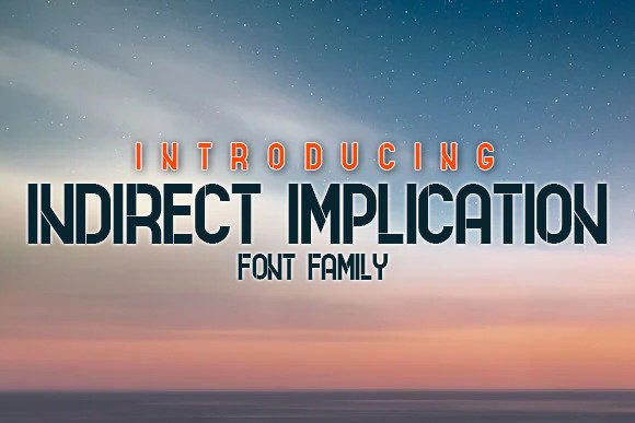 Indirect Implication: An Elegant Display Font for Modern Branding