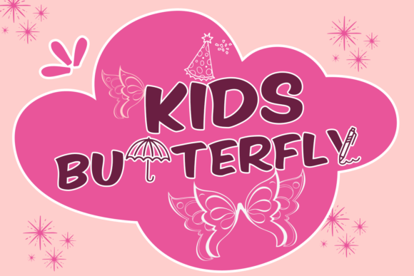 Kids Butterfly Display Font for Playful Campaigns
