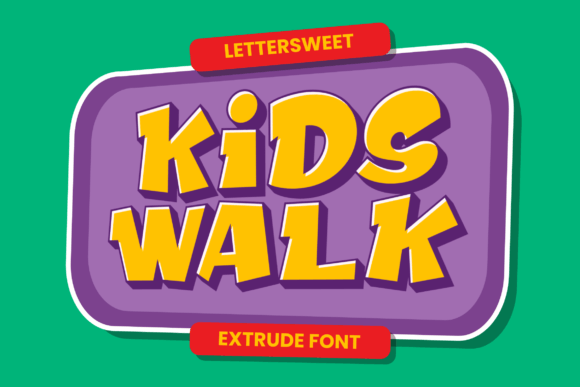 Kids Walk Font for Creative Design
