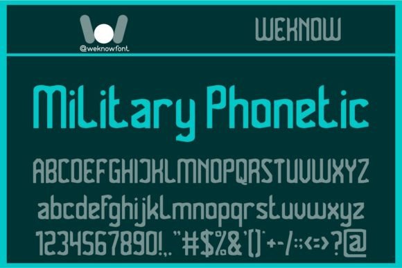 Military Phonetic Font for Bold Branding
