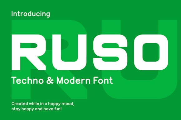 Ruso: A Modern Display Font for Small Business Branding